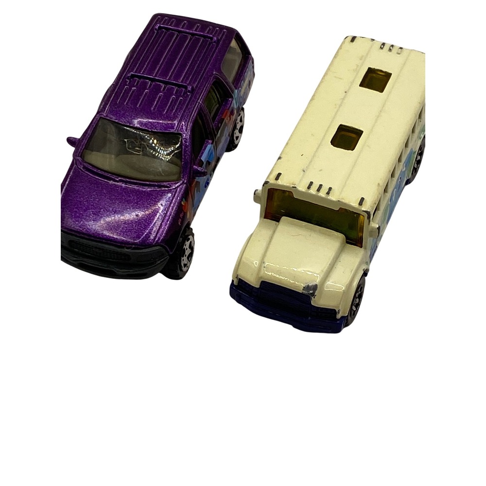 VTG Matchbox Blues Clues Diecast Car Lot Purple Ford Expedition White School Bus - Picture 12 of 12